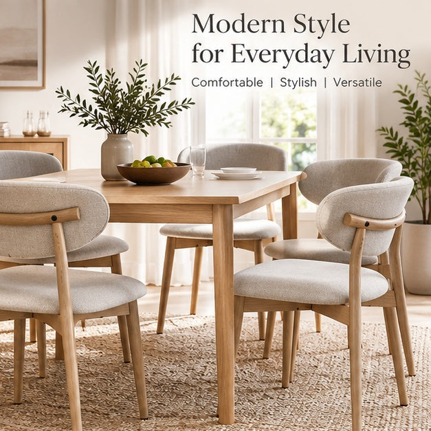 🤍 Modern Cream Bouclé Dining Chair Set of 2 Metal Legs