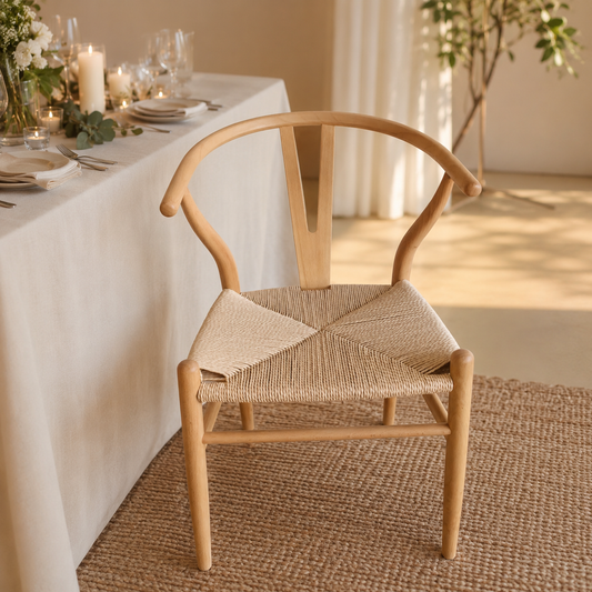 Solid Wood Modern Nordic Dining Armchair Eco-Friendly Backrest