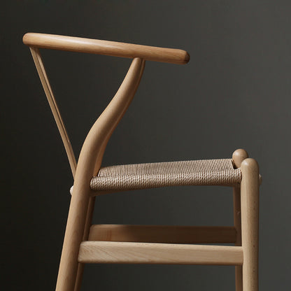 Solid Wood Modern Nordic Dining Armchair Eco-Friendly Backrest