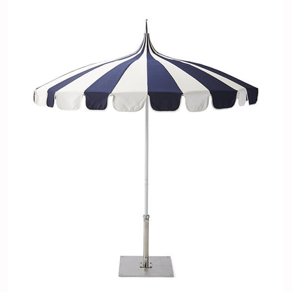 2.5M Riviera Luxe Outdoor Patio Umbrella - Blue & White