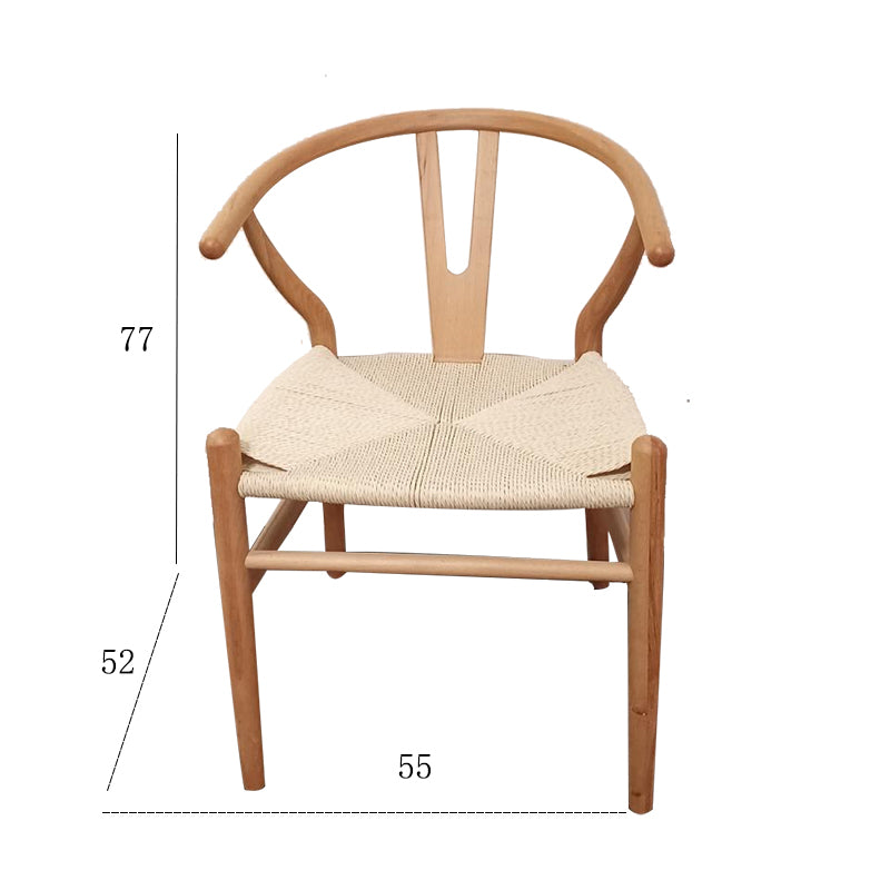 Solid Wood Modern Nordic Dining Armchair Eco-Friendly Backrest