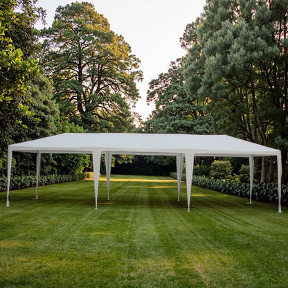 3x9m Outdoor Party Waterproof Gazebo Comes with a Bag & Bonus Side Cover with Windows– Spacious White Canopy for Events, Parties & Gatherings