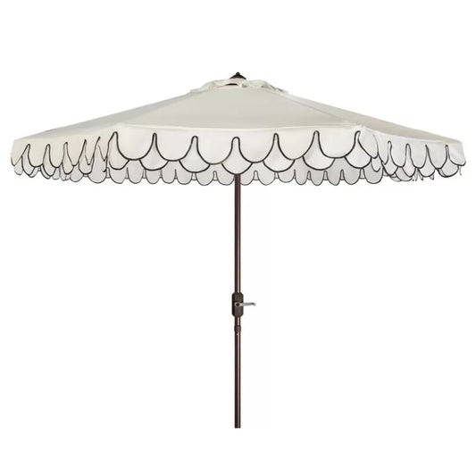 Retro Patio Parasol Outdoor Umbrella with Fringe
